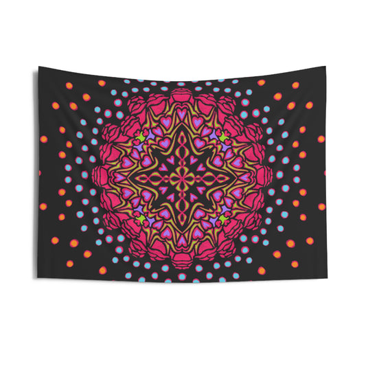 Hearts and Roses Indoor Wall Tapestries