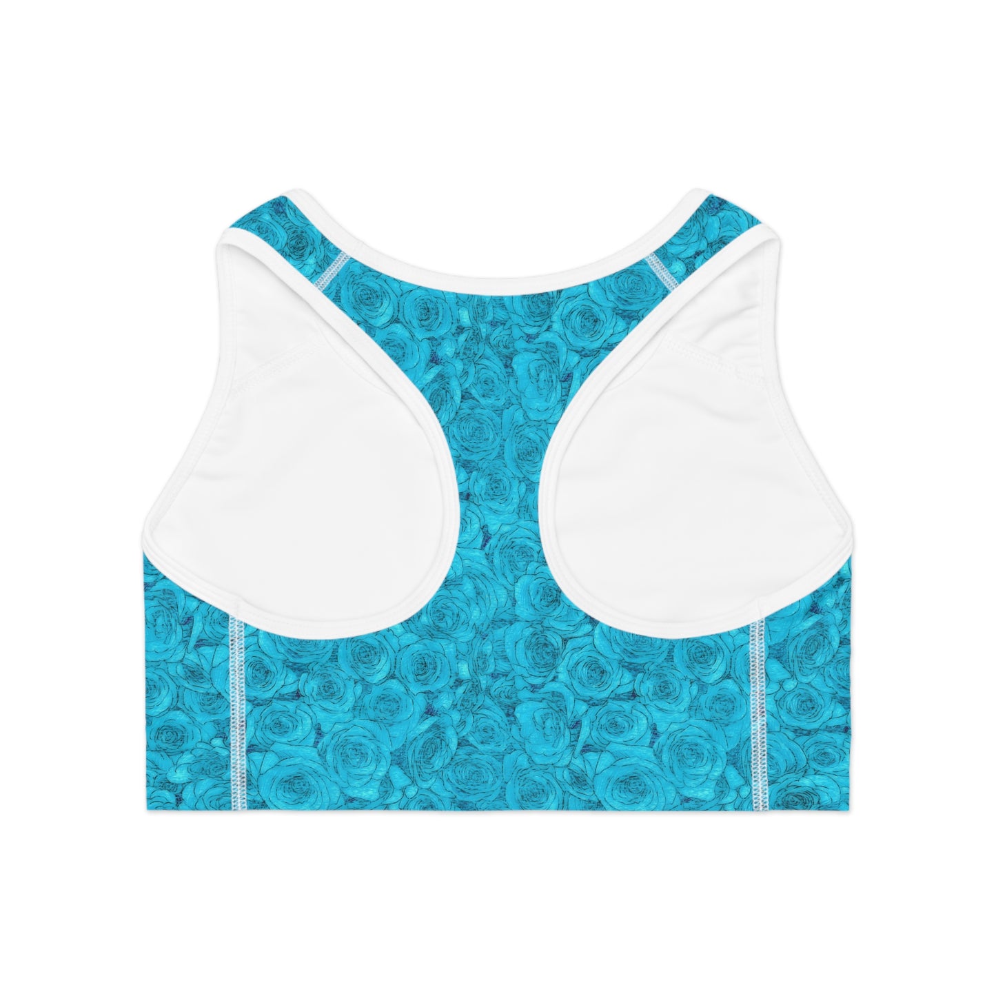 Turquoise Rose Sports Bra