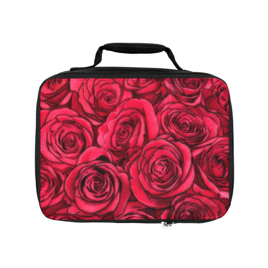 Rose Bag Flower Lover Valentines Day Gift Ideas for Her Red Lunch Bag