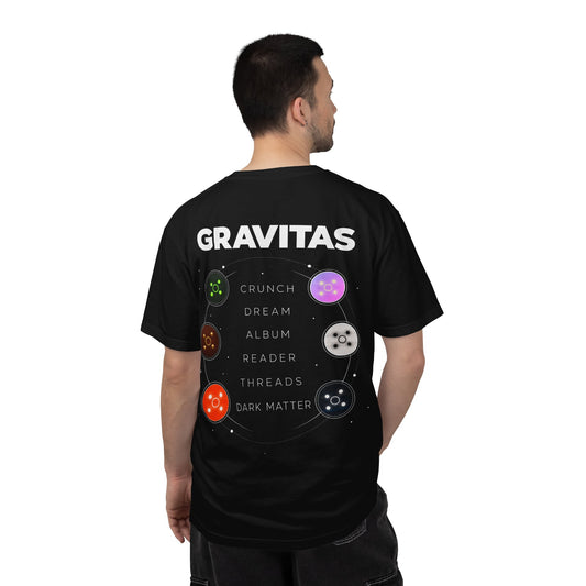 Gravitas Discover T-Shirt — Space Galaxy Album Tracklist Tee