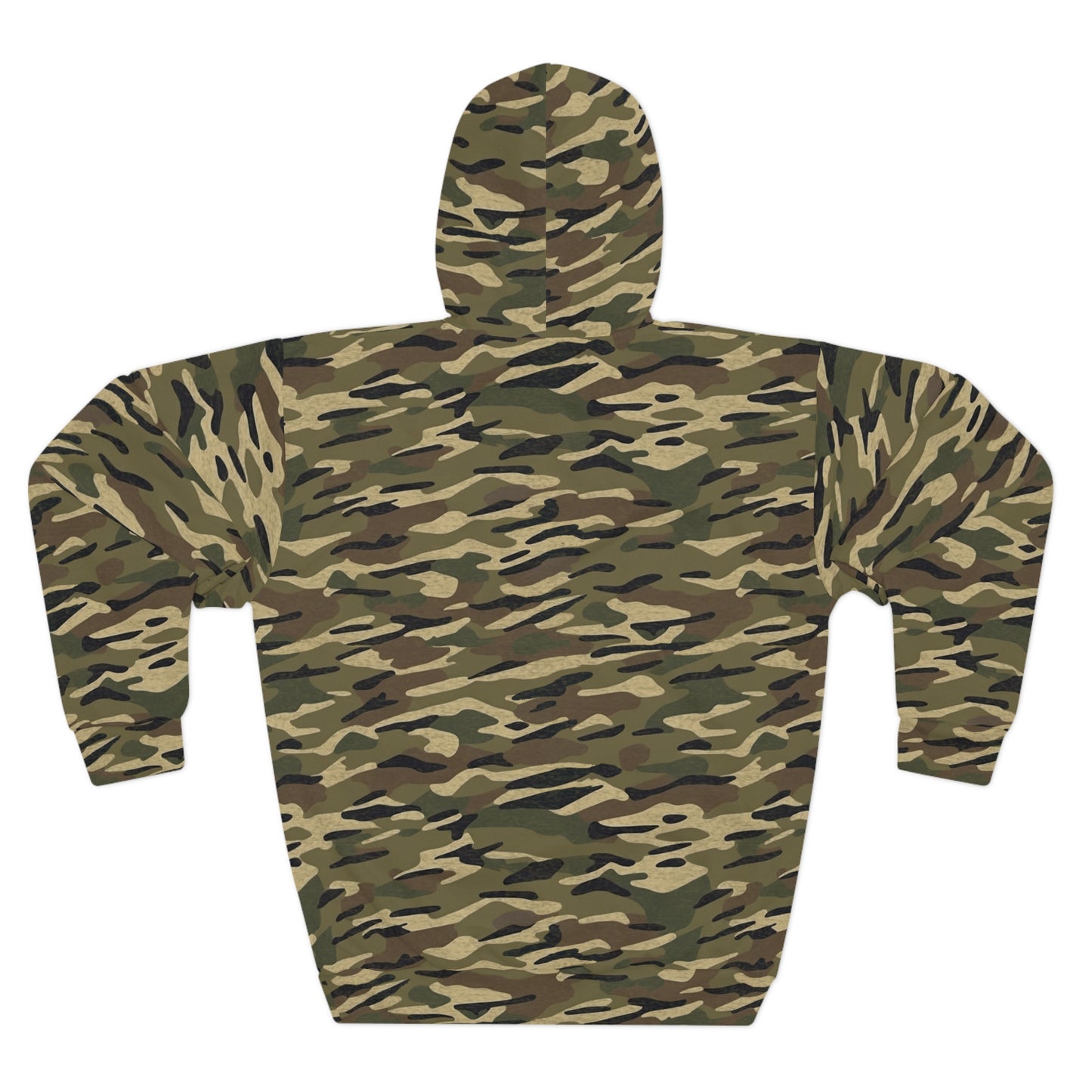 Stripe Camo Green Unisex Pullover Hoodie (AOP)