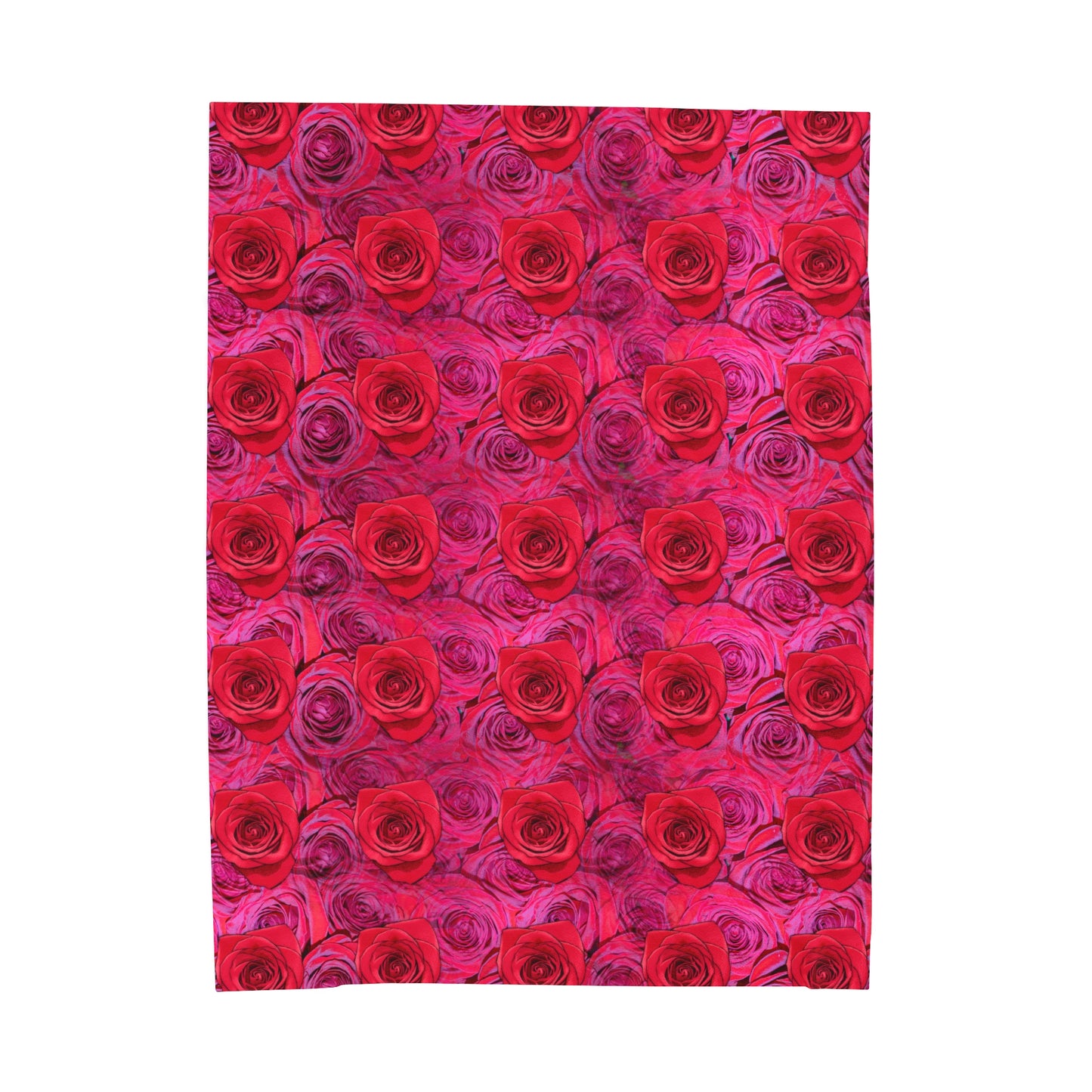 Rose Top Throw Valentine's Day Gift for Her Cute Rose Cover Pink  Velveteen Plush Blanket