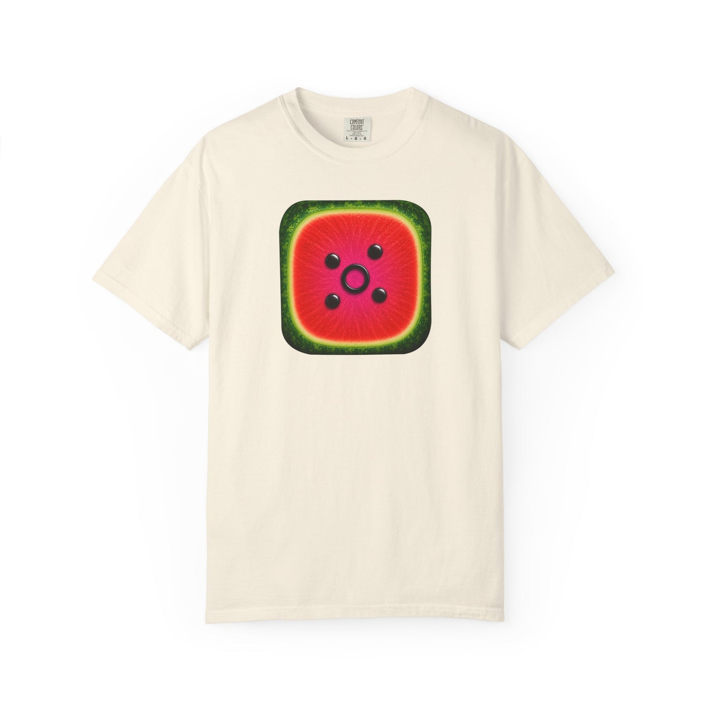 T-Shirt — Watermelon Slice Icon Front with “Gravitas Kitchen” Back | Summer Fruit Tee