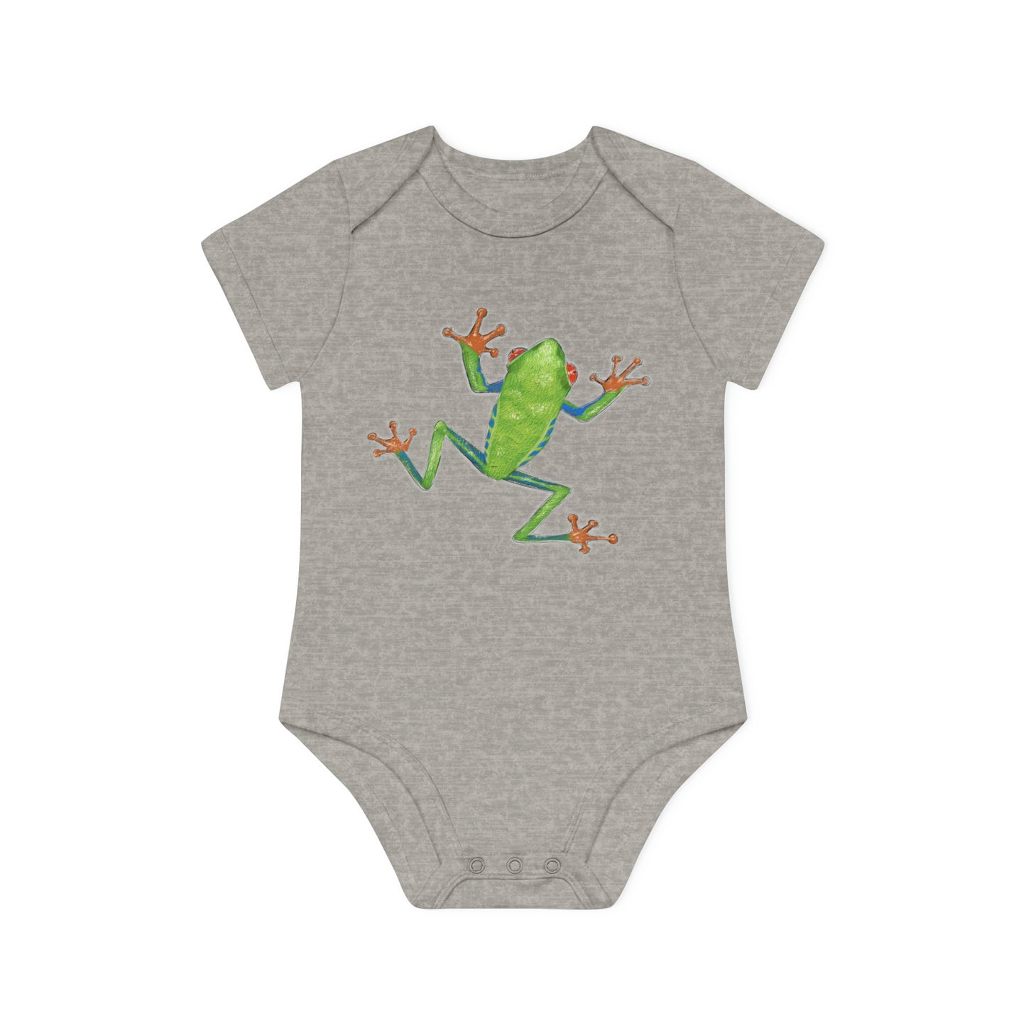 Red Eye Tree Frog Baby Organic Short Sleeve Bodysuit