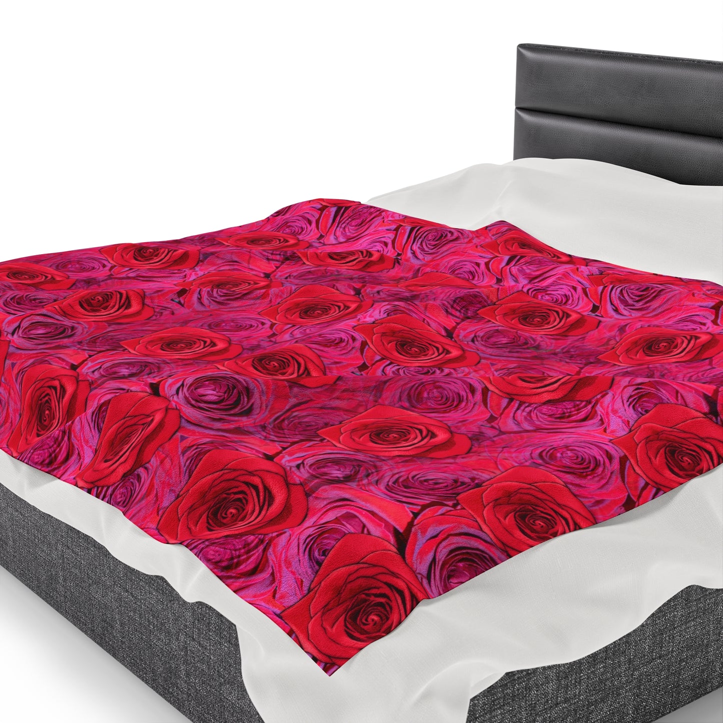 Rose Top Throw Valentine's Day Gift for Her Cute Rose Cover Pink  Velveteen Plush Blanket