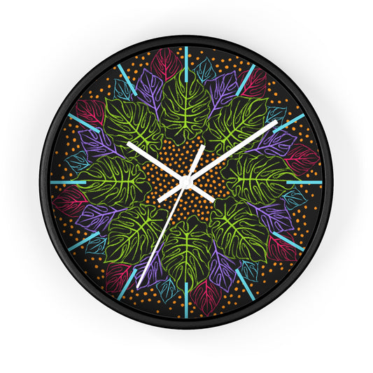 Monstera Monokai Wall Clock