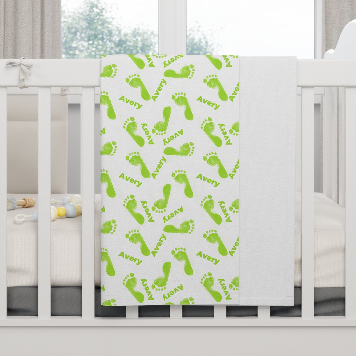 Personalized Baby Print Soft Fleece Baby Blanket