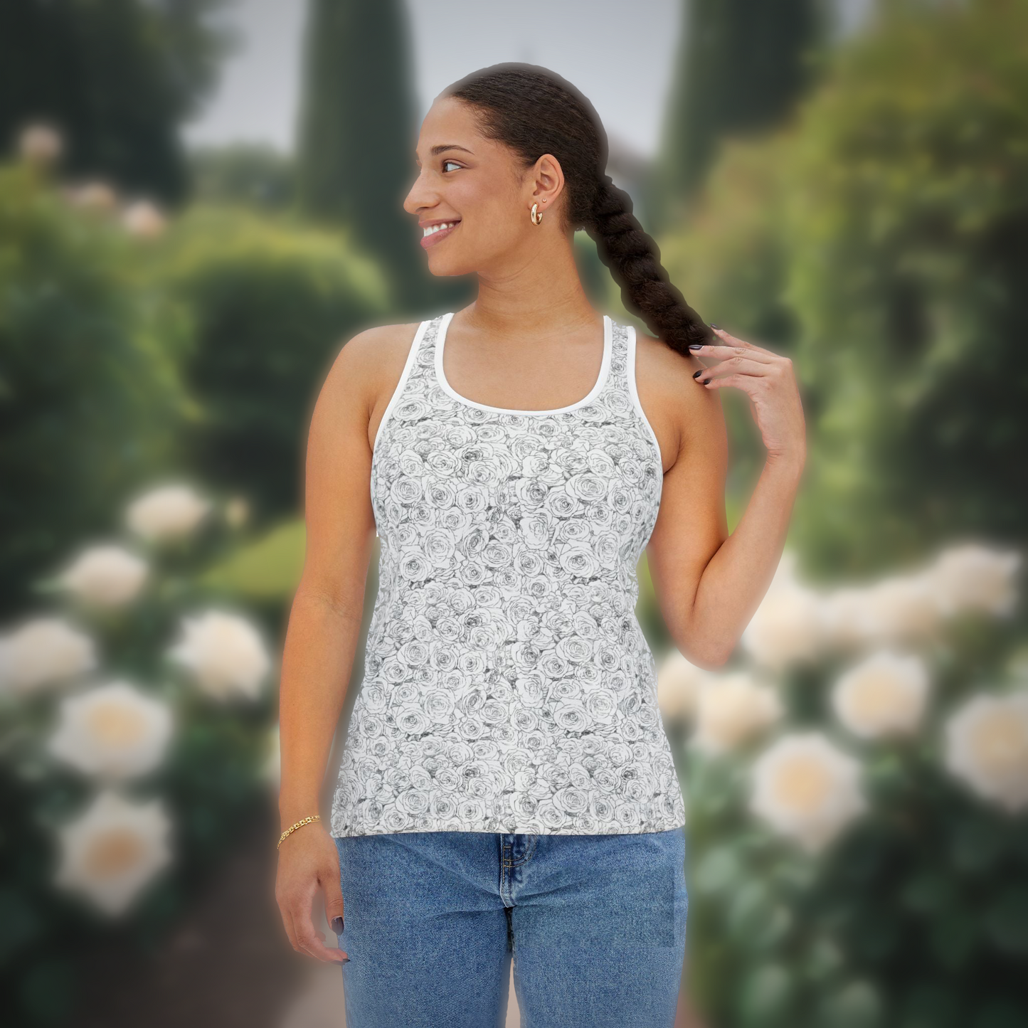 White Rose Women's Tank Top
